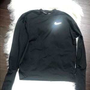 Nike Black Long Sleeve Shirt with Reflective Detail